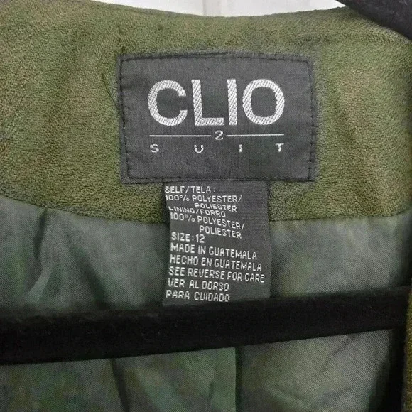 Clio Olivegreen Elegant Suit,Size 12 - Picture 2 of 5